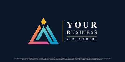 Abstract triangle icon logo design inspiration for business with creative concept Premium Vector