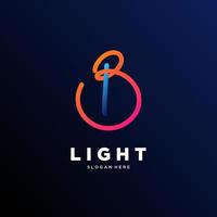 Logo light company colorful gradient style vector