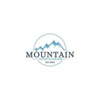 simple mountain logo design vector
