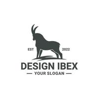 ibex mountain logo design symbol vector