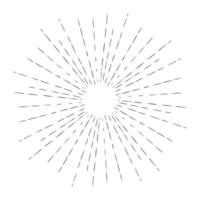 Vector Doodle retro Sunburst icon. Sun rays design element.