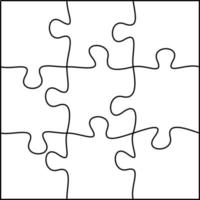 Simple jigsaw puzzle pattern. vector