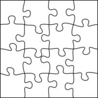 Simple jigsaw puzzle pattern. vector