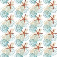 Hand drawn sea fishes seamless background. Surface pattern for textile, wallpaper and wrapping. vector