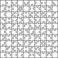 Simple jigsaw puzzle pattern. vector