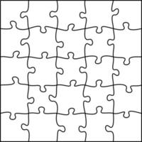 Simple jigsaw puzzle pattern. vector