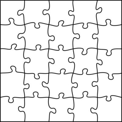 Simple jigsaw puzzle pattern.