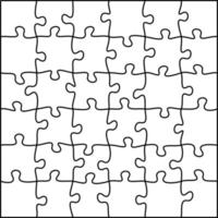 Simple jigsaw puzzle pattern. vector