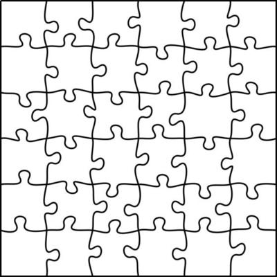 Simple jigsaw puzzle pattern.
