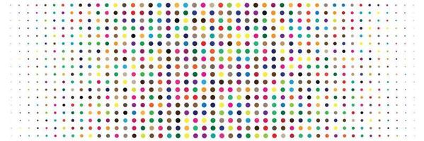 Dot pattern of gradient colors in size, texture and backgrounds vector