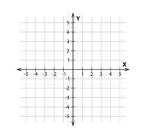 Blank cartesian coordinate system in two dimensions. Rectangular orthogonal coordinate plane with axes X and Y on squared grid. Math scale template. Vector illustration isolated on white background