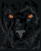ilustración de vector de retrato de pantera negra