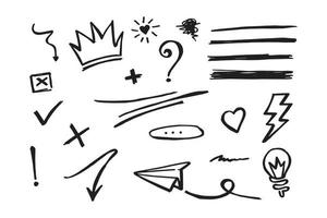 Doodle element vector set, for concept design.