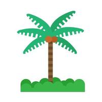 árbol de coco.diseño plano.ilustración vectorial vector