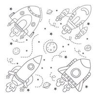 Rocket launcher line art coloring paper vector