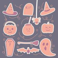 Halloween element Sticker vector art design