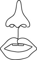 Nose and Mouth vector