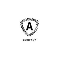 Letter A alphabetic logo deisgn template. Geometric shield sign illustration isolated on white background. Insurance company logo concept. vector