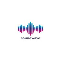 Colorful rounded spectrum bar audio signal vector illustration. Logo design template. Isolated on white background. Blue violet magenta gradation color.