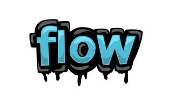 FLOW writing vector design on white background