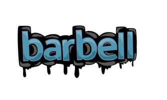 BARBELL writing vector design on white background