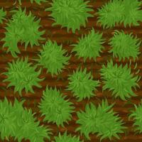 Bushes seamless pattern, soil texture with green grass for wallpaper. Vector illustration background with land plants to game.