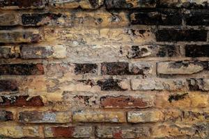 Brown ancient bricks wall pattern photo
