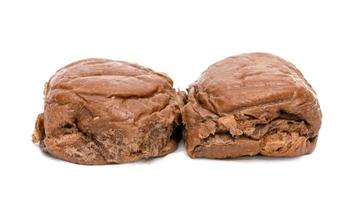 Chocolate bread isolated on white background photo