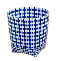 blue plastic woven basket isolated on a white background,include clipping path photo