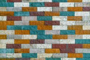 colorful bricks wall pattern background photo
