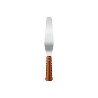 Frosting spatula with wooden handle. Vector illustration isoalted on white background. Suitable for 3d Realistic Mockup.