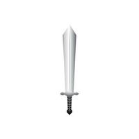 An isolated sword on a white background. Fantasy Warrior Silhouette design weapons. vector