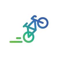 icono de vector sencillo. ilustración plana en una bicicleta temática