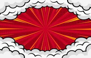 Pop Art Halftone with Red Background vector