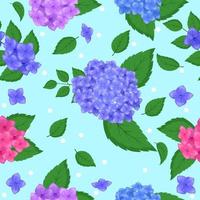 Hydrangeas Seamless Pattern Background vector