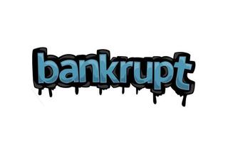 BANKRUPT writing vector design on white background