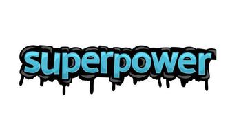 SUPERPOWER writing vector design on white background