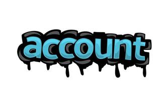 ACCOUNT writing vector design on white background