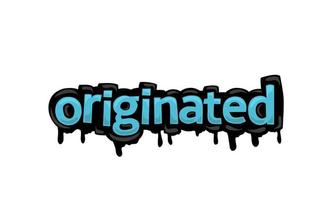 ORIGINATED  writing vector design on white background