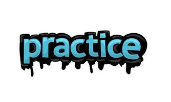 PRACTICE writing vector design on white background