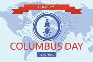 World columbus day concept background, flat style vector