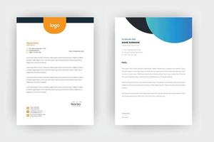 Creative letterhead template design ,a4 size. vector