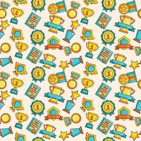 Win pattern seamless, cartoon style vector