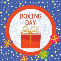 Boxing day concept background, flat style vector