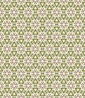 Seamless geometric pattern with flowers. Background vector