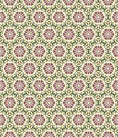 Seamless geometric pattern with flowers. Background vector