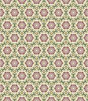 Seamless geometric pattern with flowers. Background vector