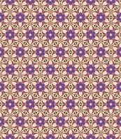 Seamless geometric pattern with flowers. Background vector