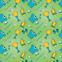 Golf pattern seamless, cartoon style vector