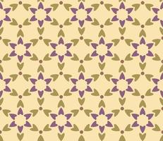 Seamless geometric pattern with flowers. Background vector